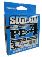 Плетёный шнур Sunline Siglon PEx4 #0,2/3Lb Dark Green 150 м 