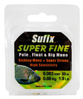 Леска Sufix Super Fine прозрачная 50 м 0,083 мм