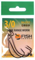 Крючки Fish Season (офсет) Wide Range Worm с большим ухом, №3/0 3315-0033F