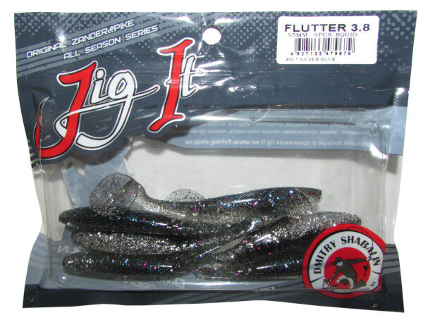 Силиконовые приманки Jig It Flutter 3.8" 9,5 см 5,7 г 6 шт. цвет 007 Squid