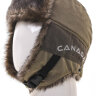 Шапка-ушанка "Канада" ткань Finlandia цвет хаки р. 56-58
